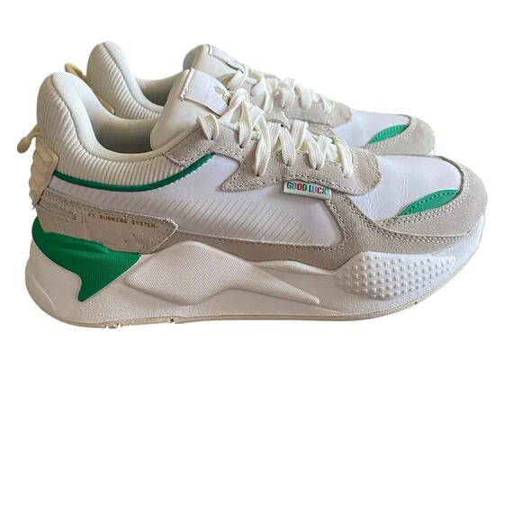 Puma RS-X Good Luck White Green Sneakers Women’s 8 Running System Casual Shoes - Picture 5 of 9